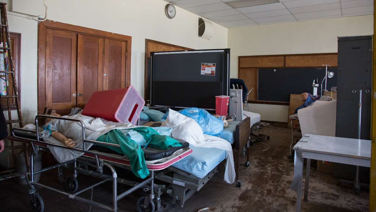 A room under construction will be the home of a Career and Technical Education program at Overbrook High School. (Emily Cohen for NewsWorks)