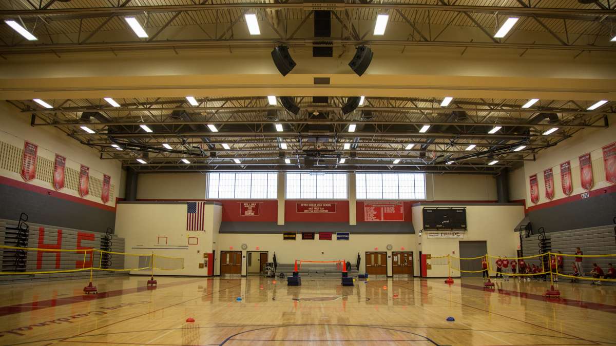 The main gymnasium at Upper Dublin High School. (Emily Cohen for NewsWorks)