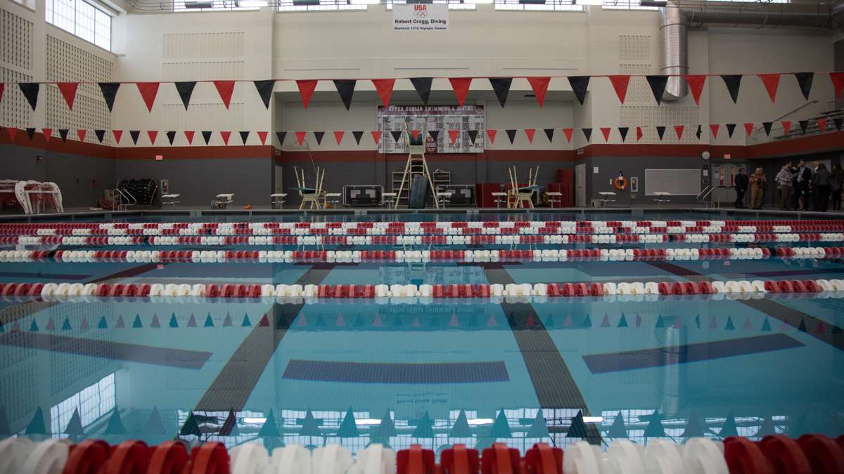 The aquatic facility at Upper Dublin High School is nationally ranked for its quality. (Emily Cohen for NewsWorks)
