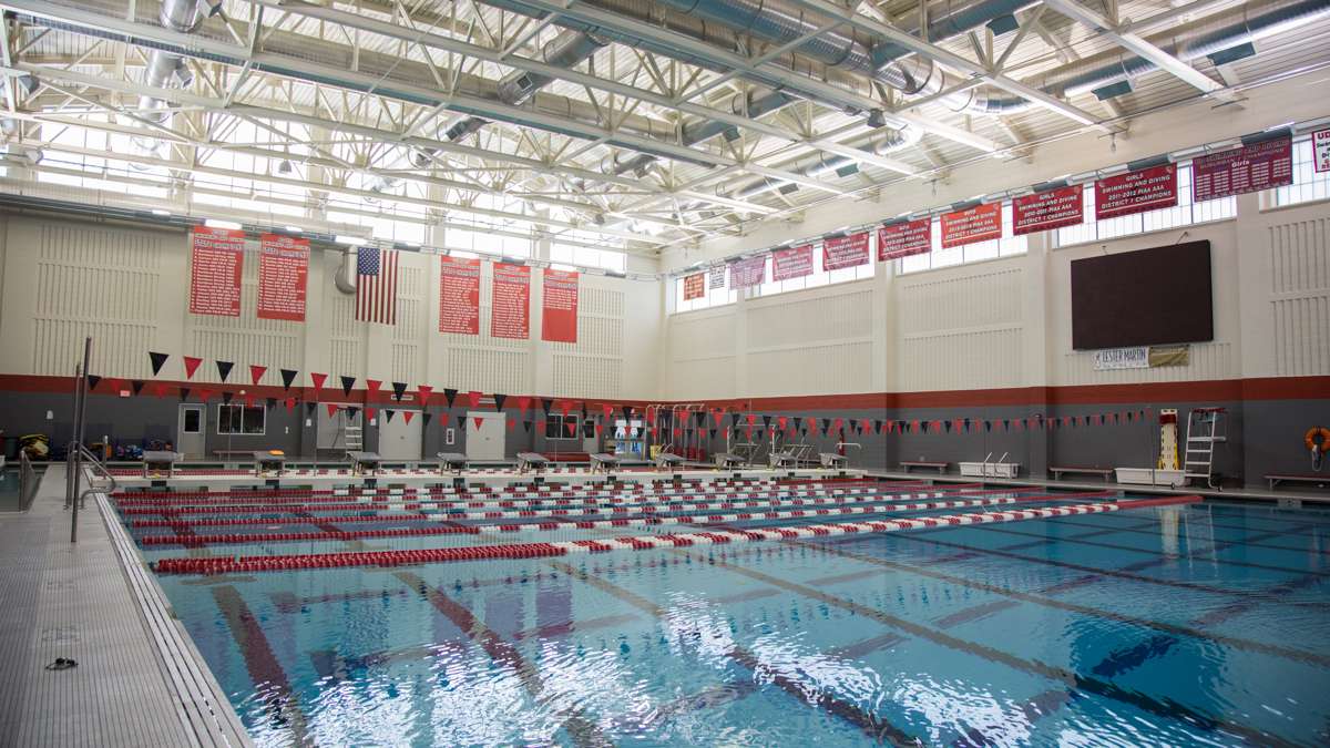 The aquatic facility at Upper Dublin High School is nationally ranked for its quality. (Emily Cohen for NewsWorks)