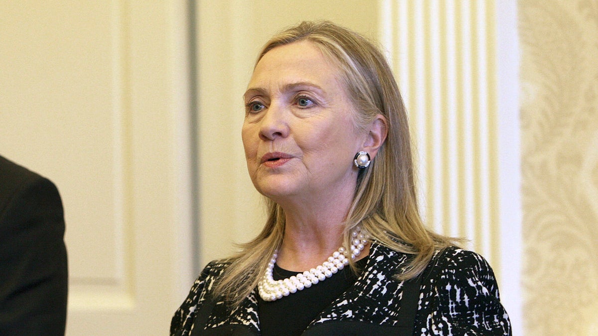 hillclint1200x675 US Secretary of State Hillary Rodham Clinton with Northern Ireland's deputy First Minister Martin McGuinness, during their press conference at Stormont Castle in Belfast as part of her four-day trip to Europe, Friday Dec. 7, 2012. (AP Photo/Paul Faith, Pool)