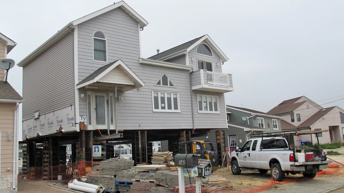  One homeowner in Brick Township has already decided to elevate a house that was damaged by Sandy's storm surge. (Phil Gregory/for NewsWorks) 