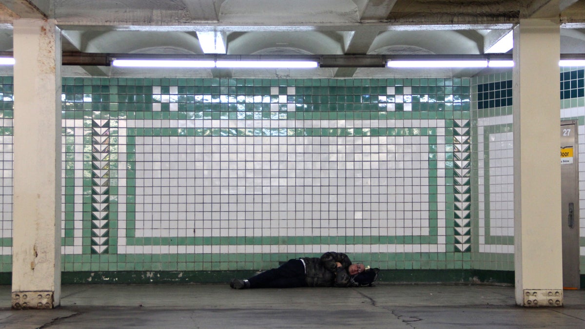 homeless When it gets cold outside, the city's homeless take shelter in the subways. (Emma Lee/WHYY)