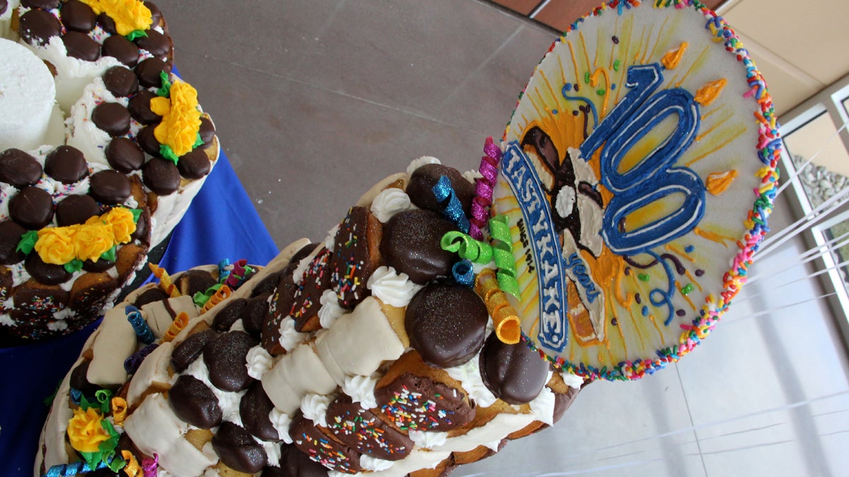  Tastykake celebrates 100 years in Philadelphia with a cake and a large donation of products to local charities and first responders. (Emma Lee/for NewsWorks) 