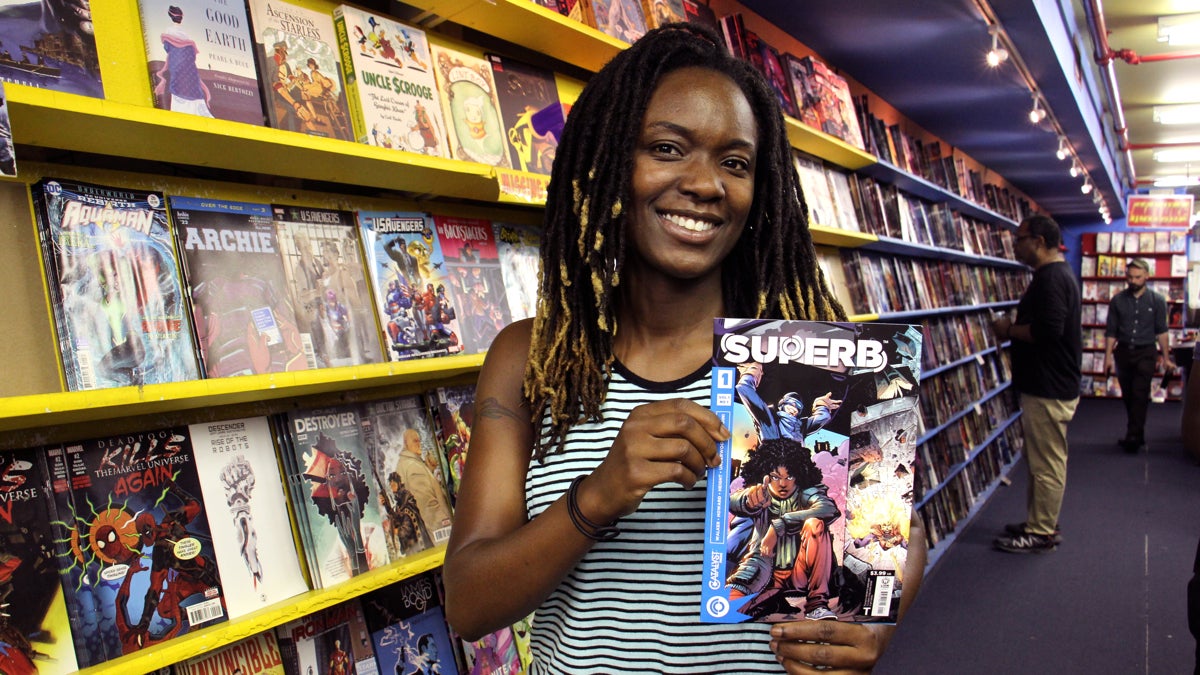  Rider University professor Sheena Howard is co-author of a new comic book series, ''Superb,'' which features a teen superhero with Down syndrome. (Emma Lee/WHYY) 