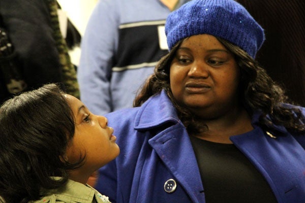 <p>Jamaican immigrant Prudence Powell, with her daughter, Bryana Nunes, 7, arrived in the US when she was 12. Her illegal status prevented her from getting an education. "I want a better life for my children," she said. (Emma Lee/for NewsWorks)</p>
