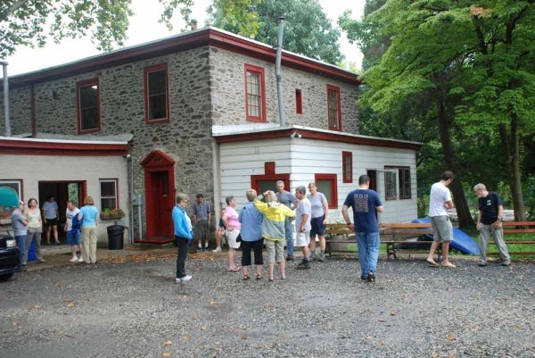 About 30 members showed up at 8 a.m. on Saturday to help move the boats and equipment. (Max Matza/for NewsWorks)