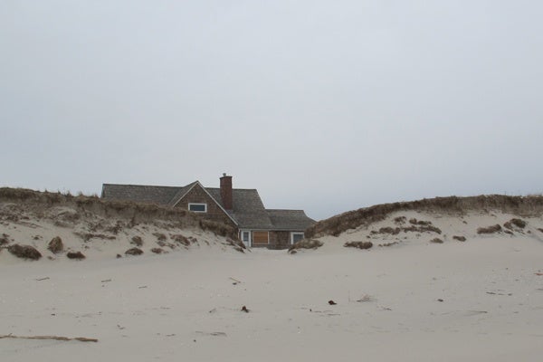 <p><p>Dunes helped protect the governor's mansion at Island Beach State Park from being damaged by Sandy. (Phil Gregory/for NewsWorks)</p></p>
