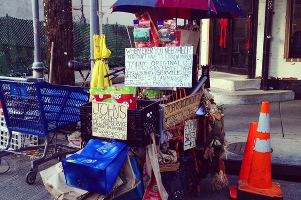 <p><p>The Italian Market inspires an entrepreneurial spirit, as evidenced by this one-man delivery service operation. (Emma Fried-Cassorla/Philly Love Notes)</p></p>
