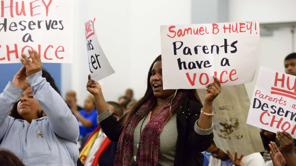 Scenes from Thursday's SRC meeting at the School District headquarters on North Broad St. (Bastiaan Slabbers for WHYY)
