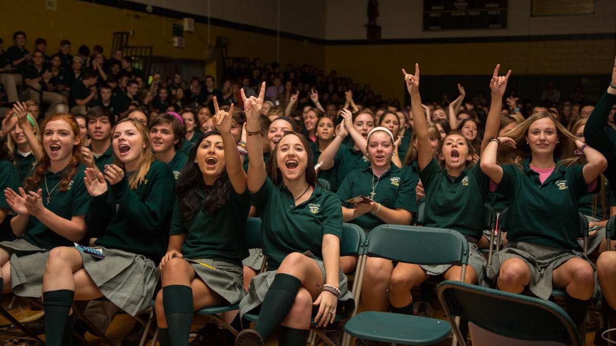 Students at Lansdale Catholic High School in a 2017 file photo. (Emily Cohen/for NewsWorks)
