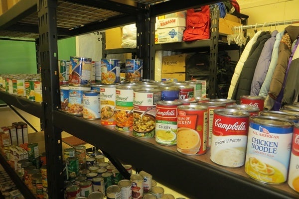 Canned goods and non-perishable items. (Shirley Min/WHYY)