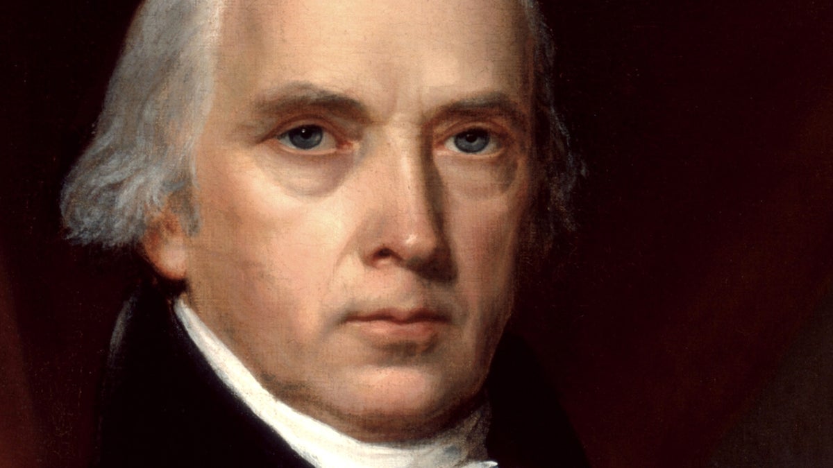  John Vanderlyn's portrait of James Madison, fourth president of the United States, hangs in the White House. 