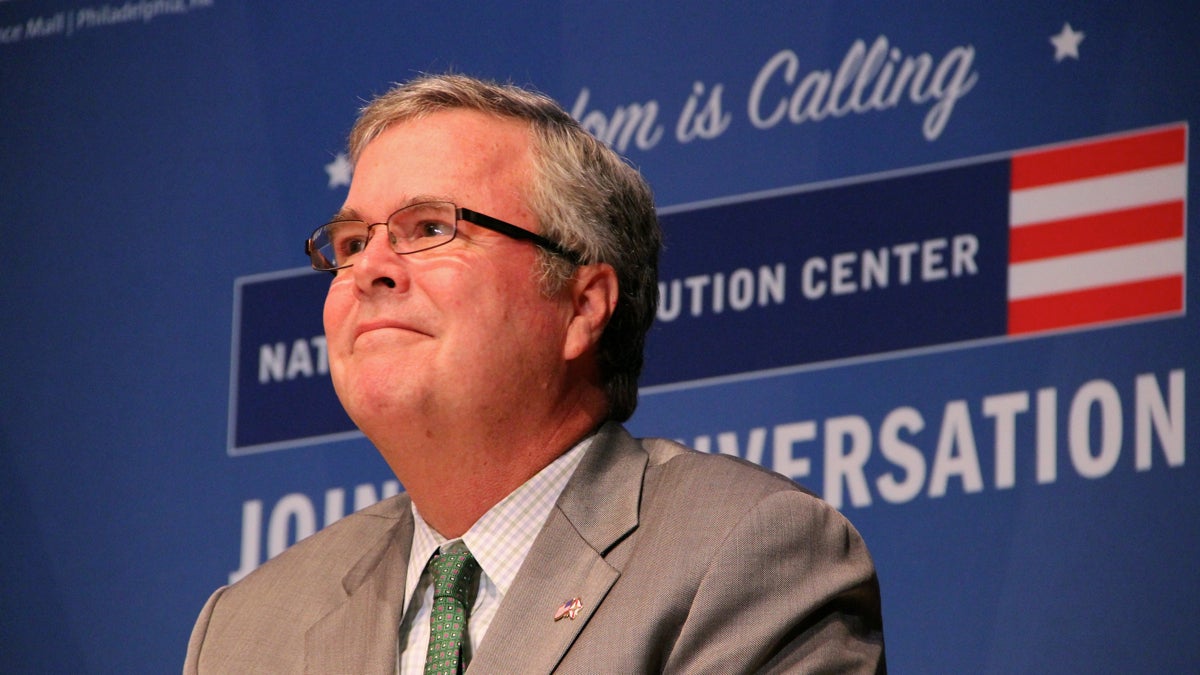  Former Florida Gov. Jeb Bush was named chairman of the board of trustees of the National Constitution Center in December 2012. (Emma Lee/for NewsWorks) 