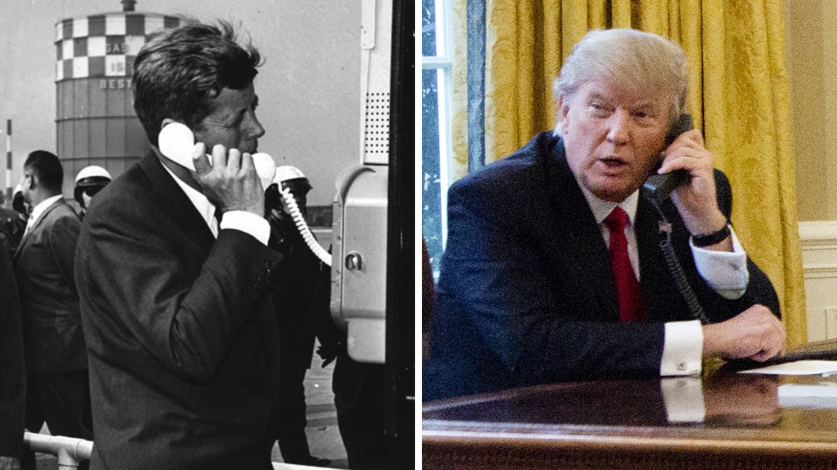 President John F. Kennedy, c. 1962 and President Donald Trump, c. 2017 ( (stf and Manuel Balce Ceneta/AP Photos)