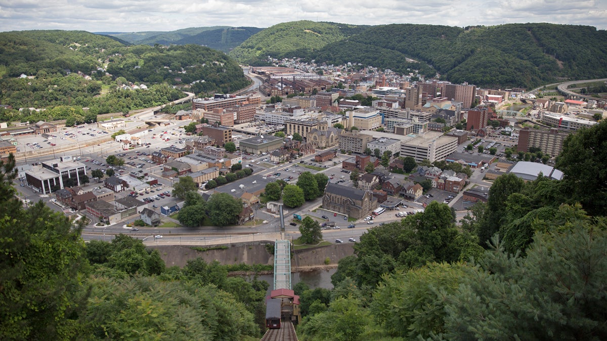  A bird’s eye view of Johnstown, Pennsylvania. (Lindsay Lazarski/WHYY) 