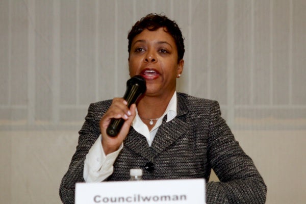 <p>Eighth District City Councilwoman, Cindy Bass is in favor of the Homestead Exemption. ( Jana Shea /for NewsWorks )</p>
