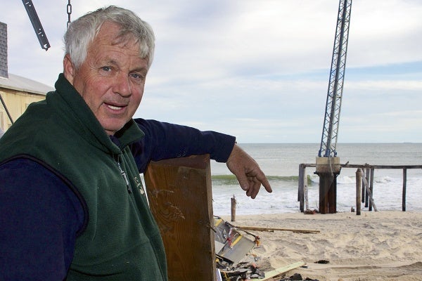 <p><p>Bob Stewart, owner of Carousel Arcade plans to rebuild as fast as possible. The<span style="font-family: Helvetica; font-size: 12px;"> life-long resident and local firefighter, has a crew of volunteers helping to demolish and clear the remains of his arcade.  "I have a lot of friends here," he acknowledged. </span>( Jana Shea /for NewsWorks )</p></p>
