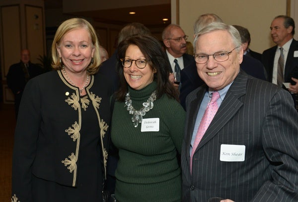 <p><p>Kathleen Wilkinson (left), Deborah Gross, and Ken Shear, executive director of the Philadelphia Bar Association (Photo courtesy of Edward Savaria, Jr.)</p></p>
