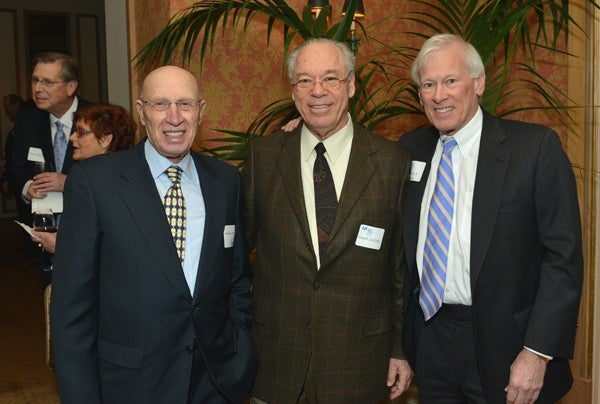<p><p>Len Grossman (left), former president and chair of American Jewish Committee's regional office, Parkway chairman and CEO Joseph Zuritsky, and AJC board chair Thomas H. Tropp (Photo courtesy of Edward Savaria, Jr.)</p></p>
