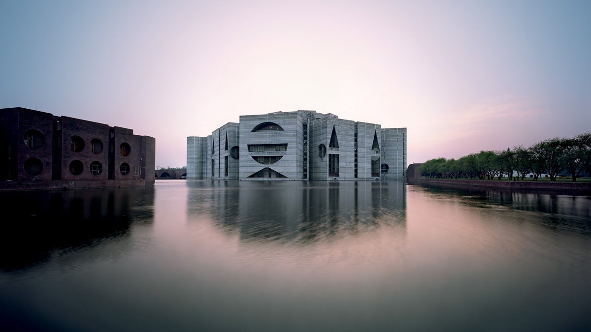  One of the many buildings Louis Kahn designed is the National Assembly Building in Bangladesh (Photo courtesy of Raymond Meire) 