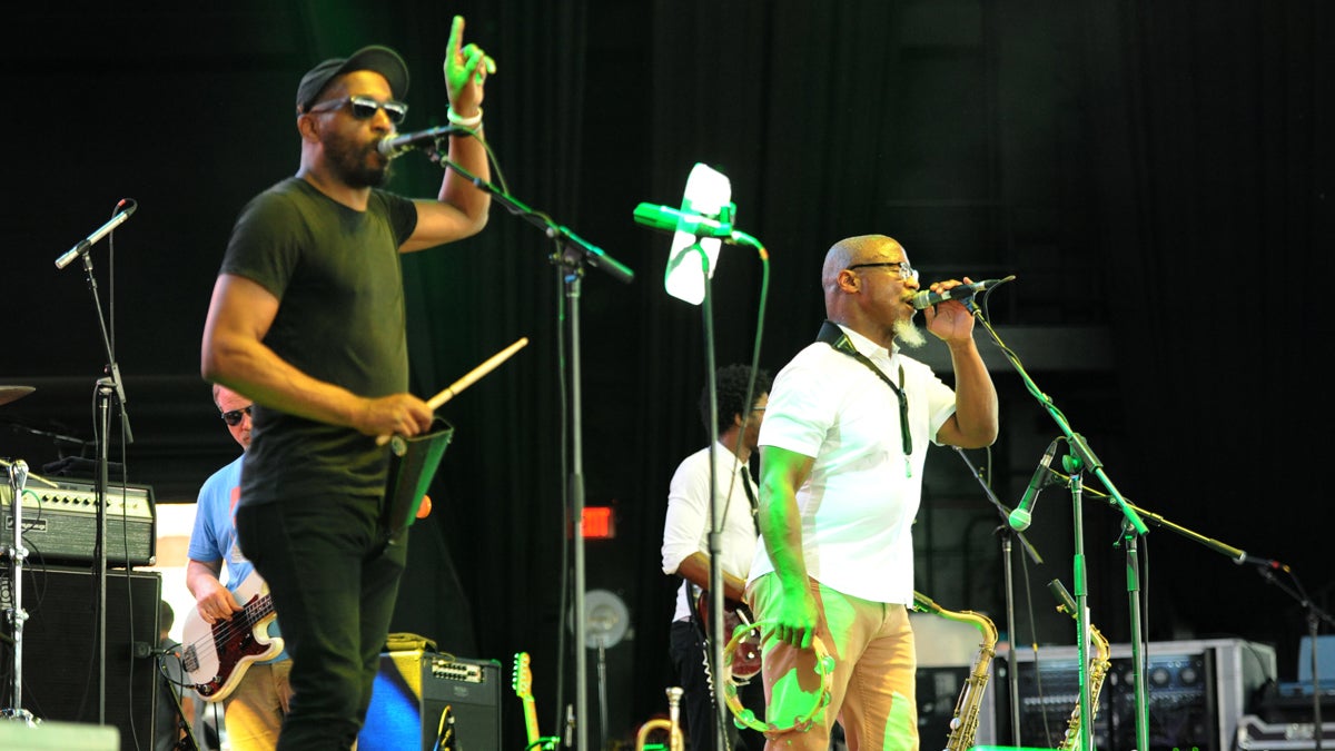  Karl Denson (right) performs at the Merryland Music Festival, July 9, 2016 at the Merriweather Post Pavilion, Columbia, Maryland.  Photo courtesy of Julia Lofstrand Photography. 