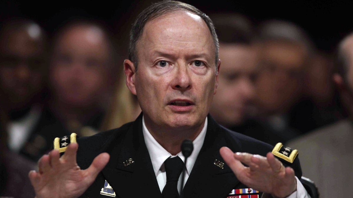 Keith Alexander Gen. Keith Alexander, director of the National Security Agency, testifies Wednesday before the Senate Appropriations Committee hearing to examine cybersecurity. (AP Photo/Charles Dharapak)