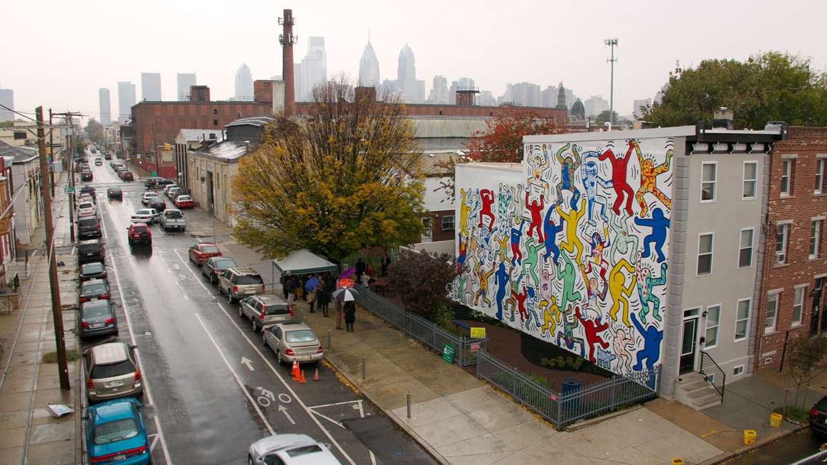 The Mural Arts Program restored a mural by iconic pop artist Keith Haring on the corner of 22nd and Ellsworth Streets.