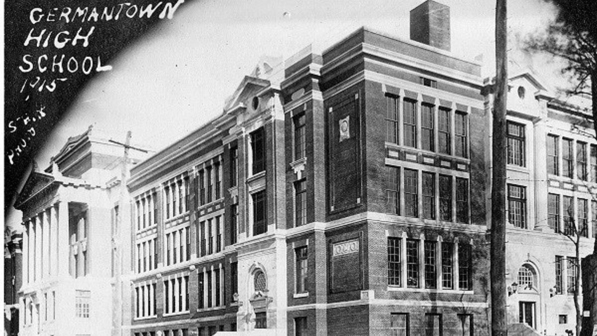  A 1915 postcard image of Germantown High School. (Courtesy of Germantown Historical Society) 