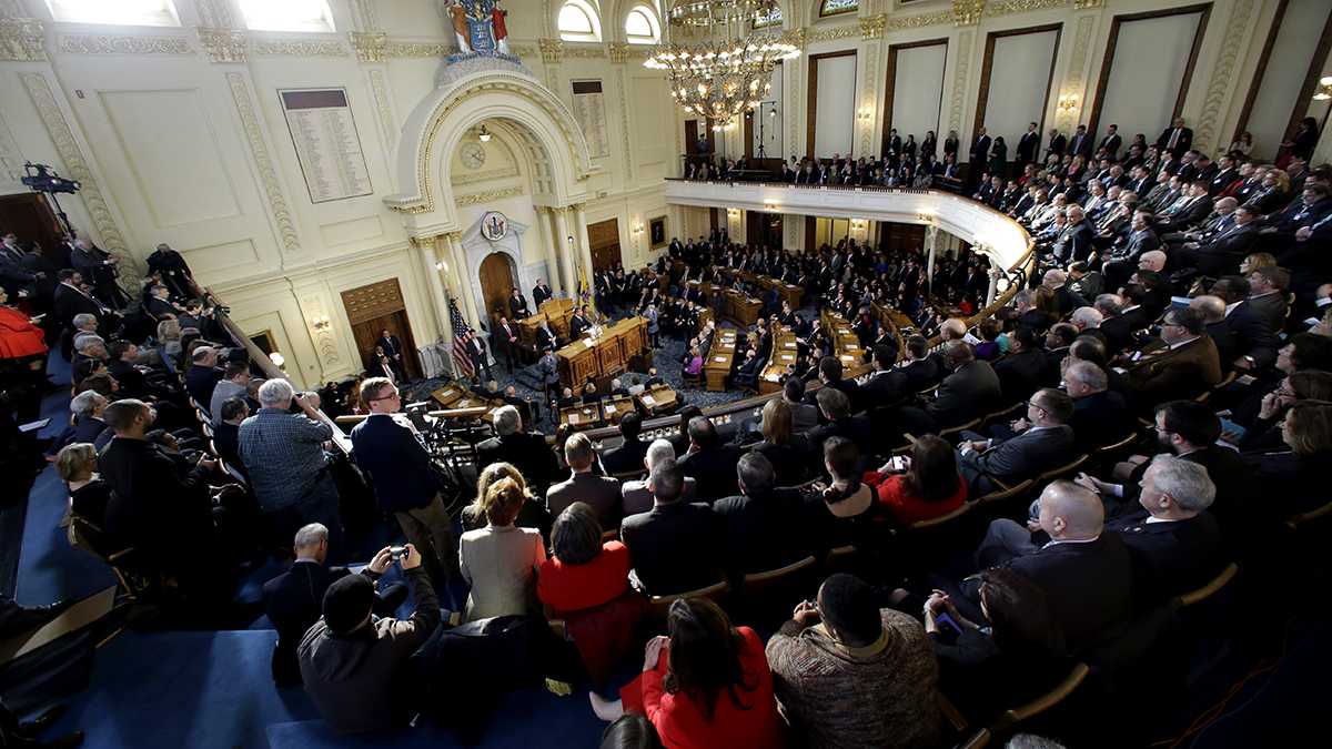  Governor Christie will give his budget address to a joint-session of the Legislature. (AP Photo/Mel Evans) 