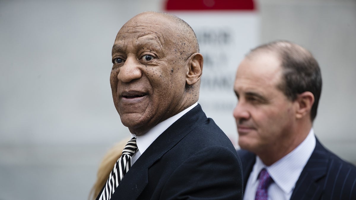  Bill Cosby departs the Montgomery County Courthouse after an April pretrial hearing in his sexual assault case in Norristown, Pa. (AP Photo/Matt Rourke, File)  