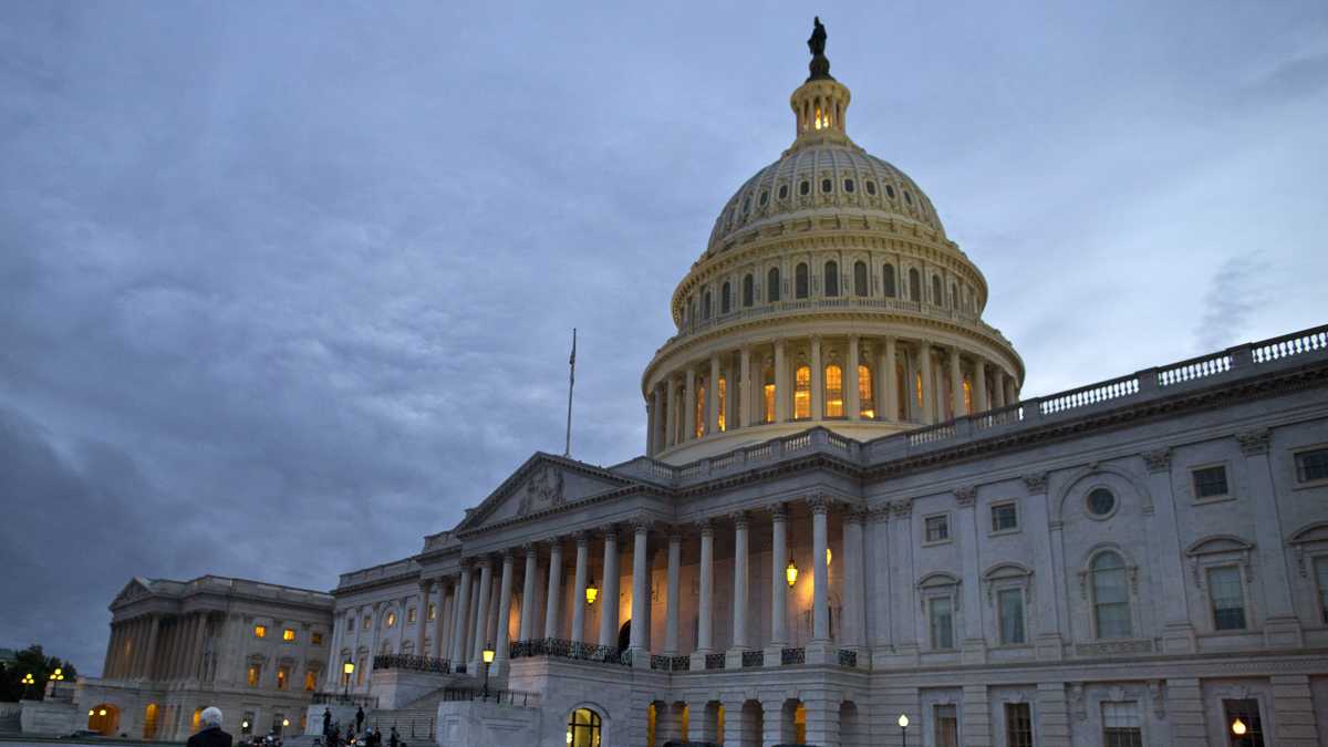 The U.S. Capitol building at dusk in Washington (Evan Vucci/AP, file) 