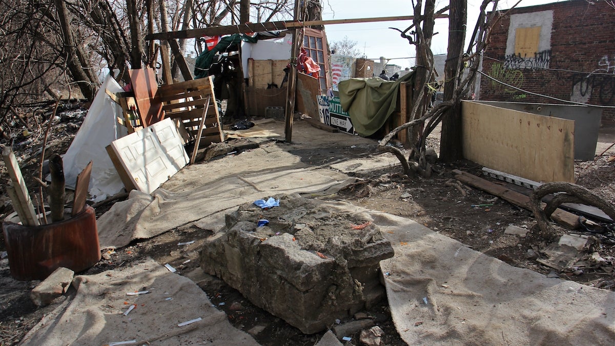 Before this heroin camp in Kensington was torn down, users congregated to shoot up. City officials have been talking about establishing a 