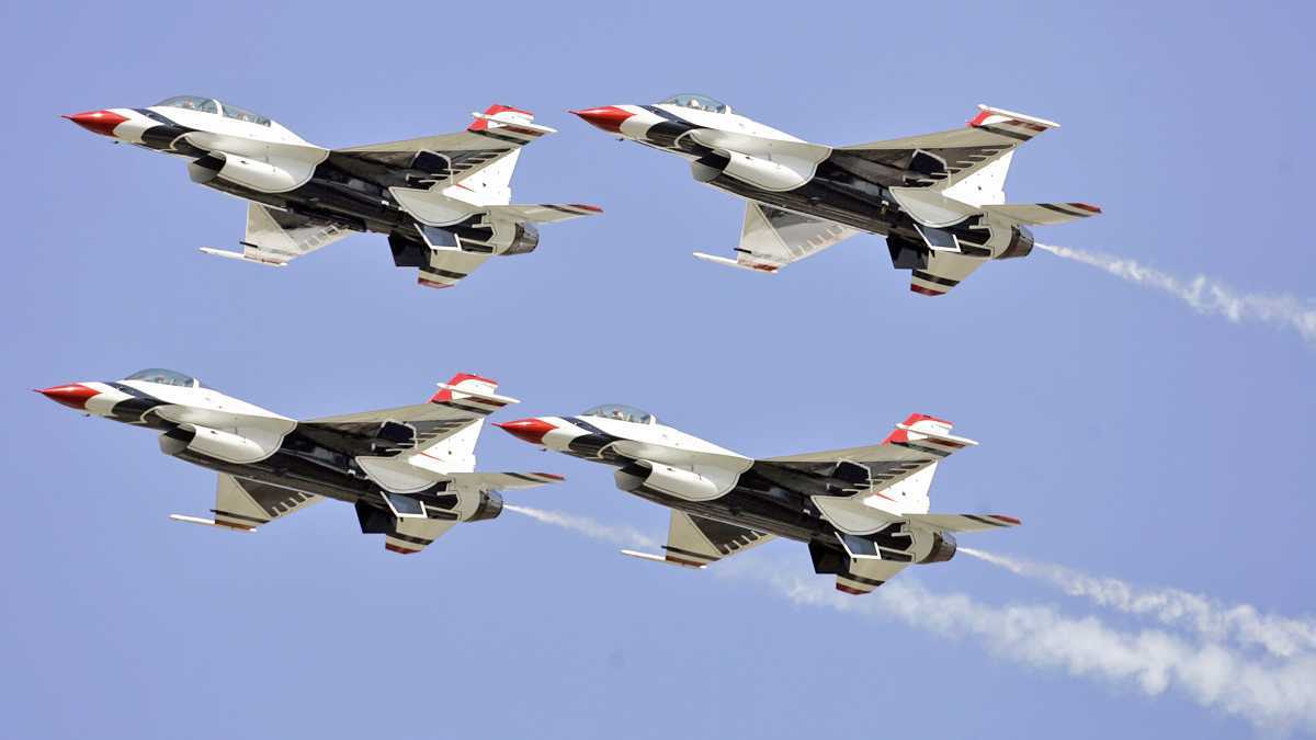  The U.S. Air Force Thunderbirds will perform over Atlantic City at the 2016 air show. (AP Photo/Alex Brandon) 