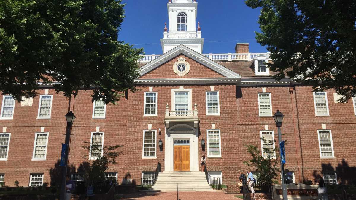 The exterior of Legislative Hall in Dover