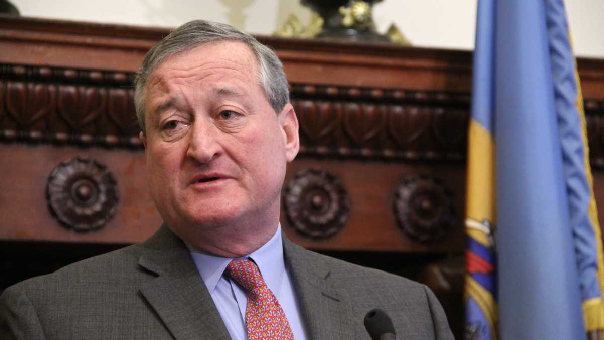  Philadelphia Mayor Jim Kenney has signed on to the Sierra Club's Mayors for 100% Clean Energy pact. (Emma Lee/WHYY) 