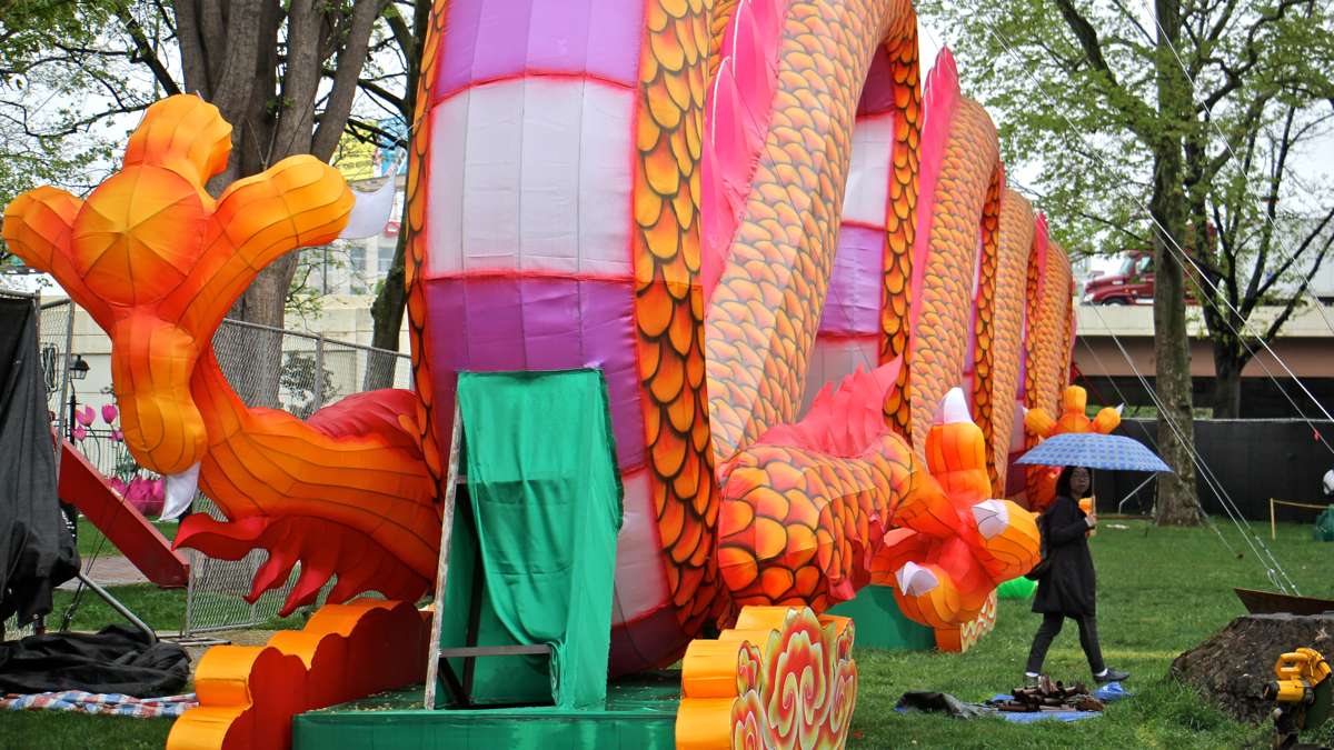 The dragon lantern is 200 feet long, 21 feet tall, and weighs 18,000 pounds.
