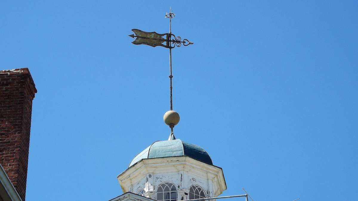 The original weathervane once helped steer tall ships into the dock.