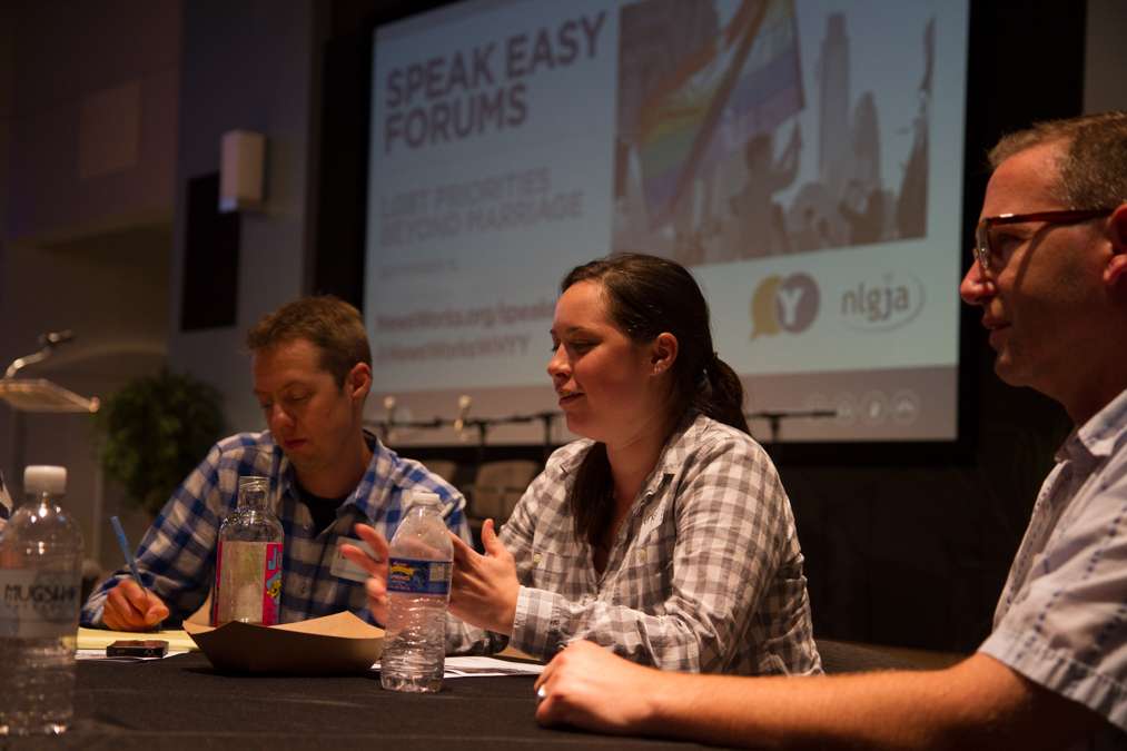 Group discussion at the Speak Easy forum 'LGBT Priorities beyond Marriage.'