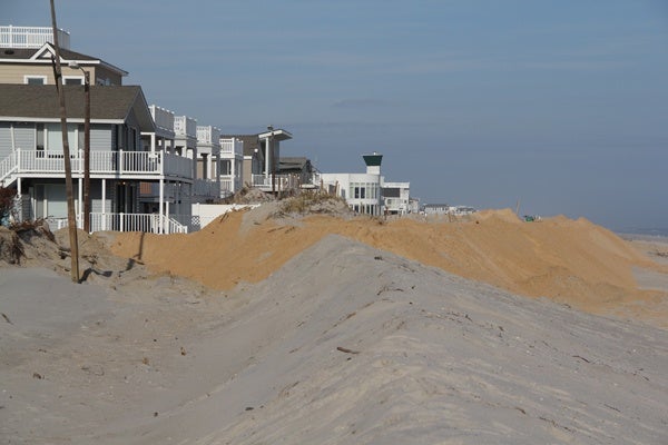 <p><p>Homes from 31st Street to 57th Street, protected by dunes from a beach replenishment project, survived relatively unscathed, according to the Long Beach mayor. (Emma Lee/for NewsWorks)</p></p>
