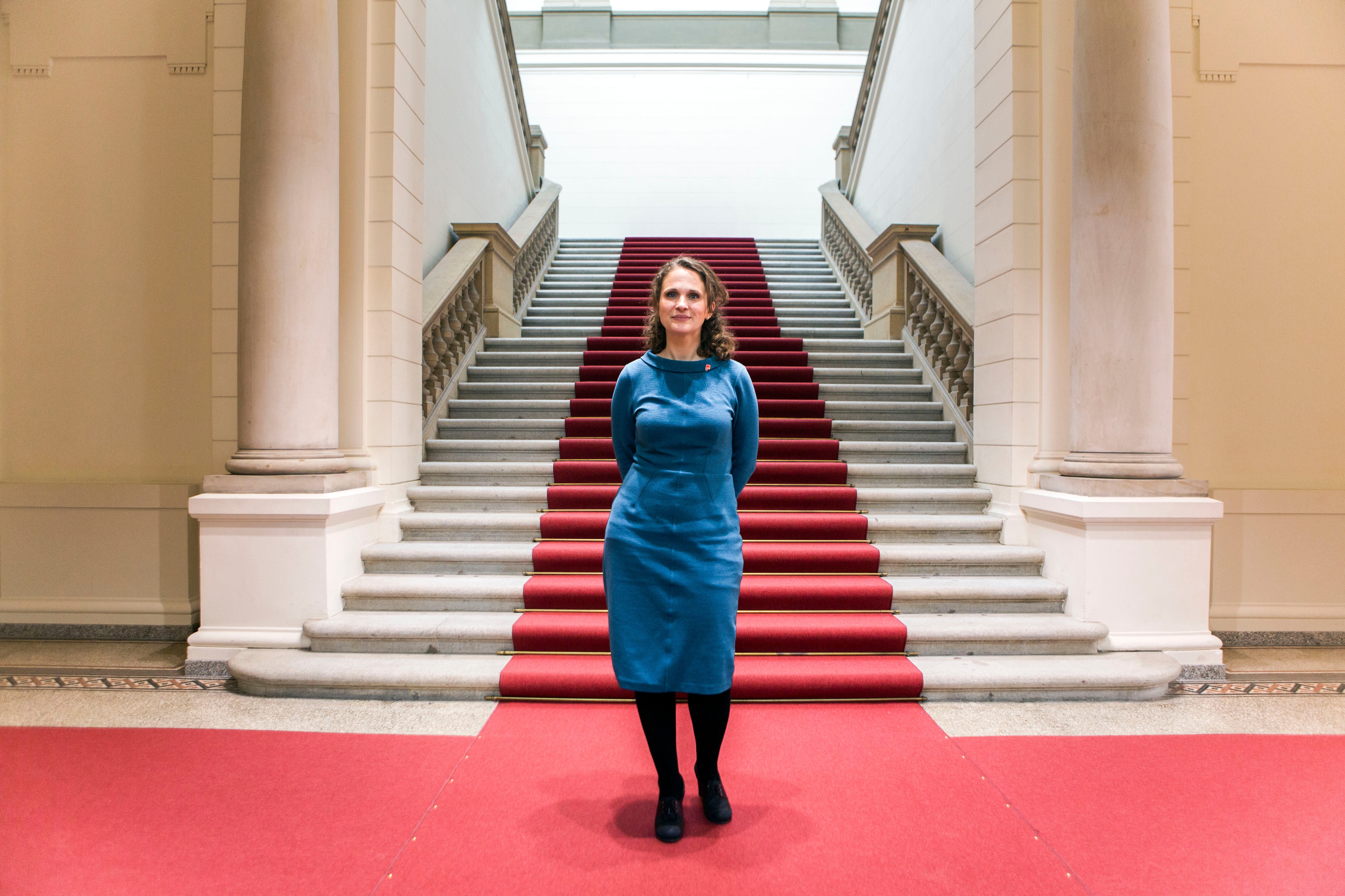 </b> Maja Lasić represents Wedding in Berlin’s Parliament for the Social Democrats, the county’s mainstream left-wing party. (Jessica Kourkounis/For Keystone Crossroads)
