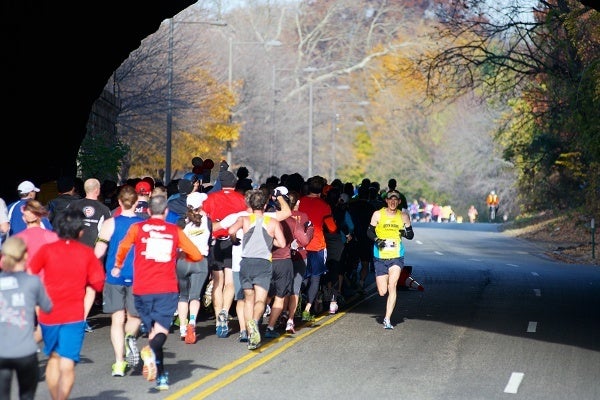 <p><p>16. Michael McKeeman of Ardmore, Pa. passes runners heading into East Falls as he runs back to Center City for the 2012 Philadelphia Marathon. McKeeman ended up winning the men's division of the race. (Bas Slabbers/for NewsWorks)</p></p>

