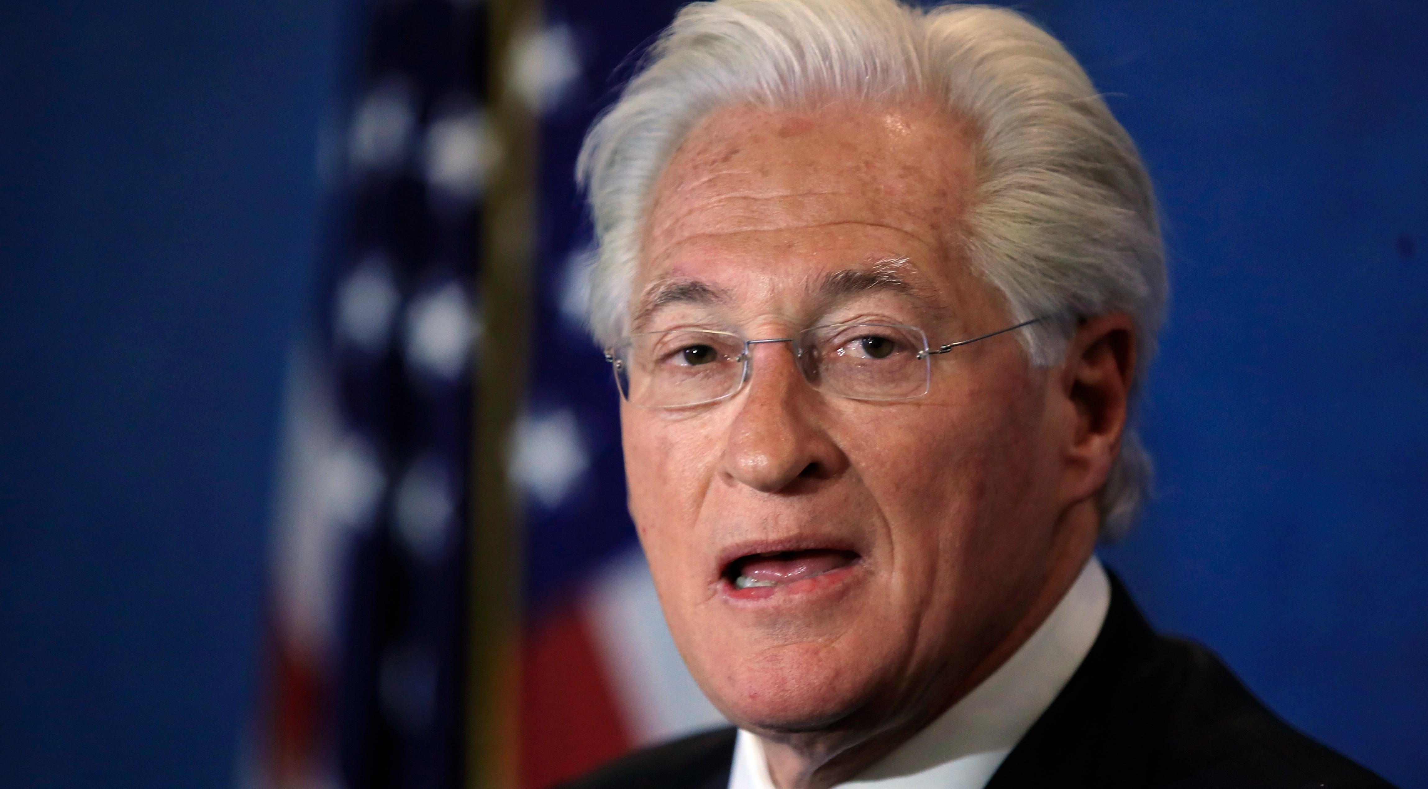  Marc Kasowitz personal attorney of President Donald Trump makes a statement at the National Press Club, following the congressional testimony of former FBI Director James Comey in Washington, Thursday, June 8, 2017. (AP Photo/Manuel Balce Ceneta)  