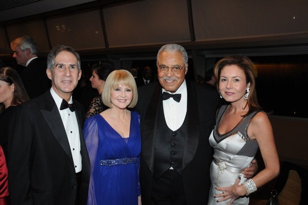 <p><p>Marian Anderson Award board vice chair and treasurer, James J. Cuorato (left), Cecilia Hart and her husband James Earl Jones, and Kelly Boyd (Photo courtesy of George B. Feder)</p></p>
