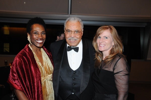 <p><p>Actor and honoree James Earl Jones with Marian Anderson board members Valerie V. Gay (left), and Margaret M. Cronan (Photo courtesy of George B. Feder)</p></p>
