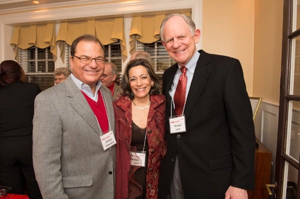 <p><p>President and CEO of Aqua America Nick DeBenedictis (left), with Jane Castle and her husband,  Mike Castle, former Governor and Congressman of Delaware and WHYY board member. (Photo courtesy of Daniel Burke Photography)</p></p>
