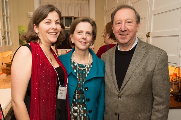 <p><p>WHYY Senior Reporter Behavior Health Desk Maiken Scott (left), Jane Kaufman and her husband, Russel Kaufman, President and CEO of the WistAr Institute (Photo courtesy of Daniel Burke Photography)</p></p>
