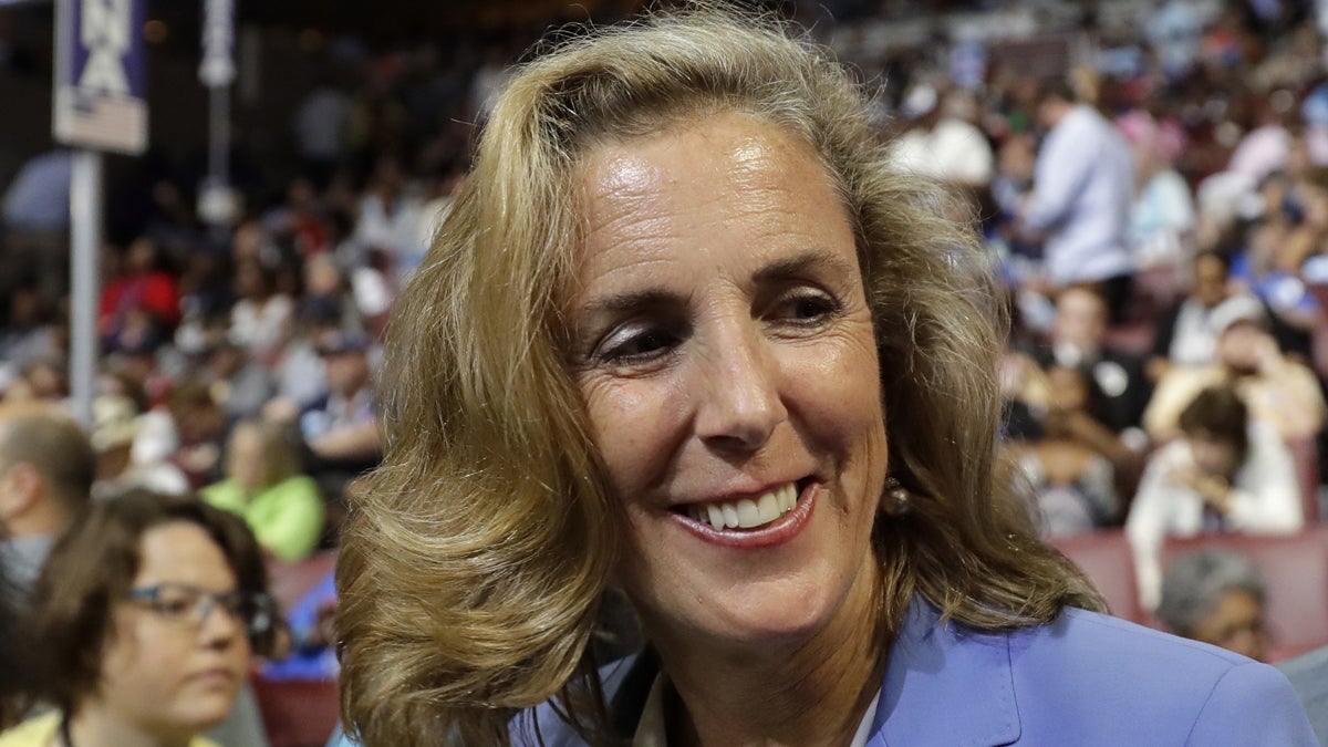  Former Pennsylvania Environmental Protection Secretary Katie McGinty, the Democratic nominee challenging incumbent Republican U.S. Sen. Pat Toomey’s bid for re-election, is shown at the Democratic National Convention in Philadelphia in July. (AP Photo/Matt Rourke, File) 