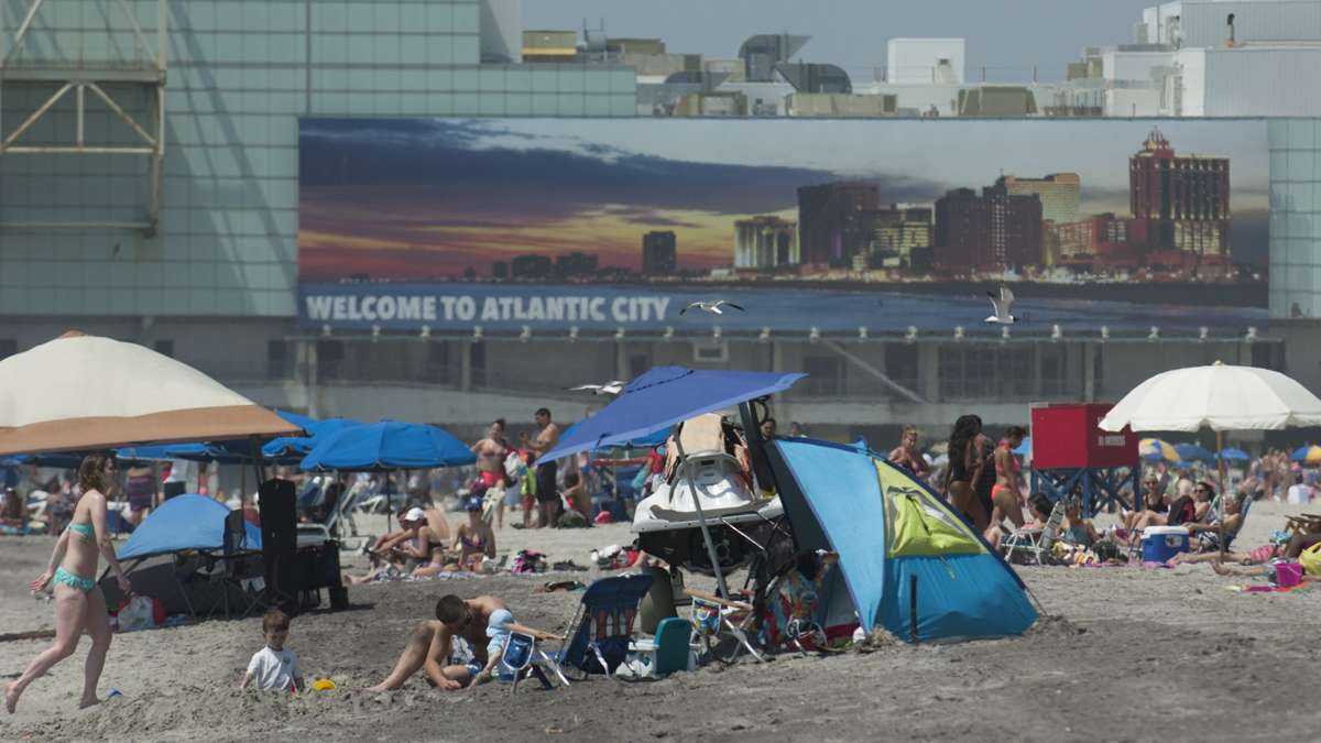 People enjoy the Atlantic City beach during Memorial Day weekend, Saturday, May 28, 2016.
