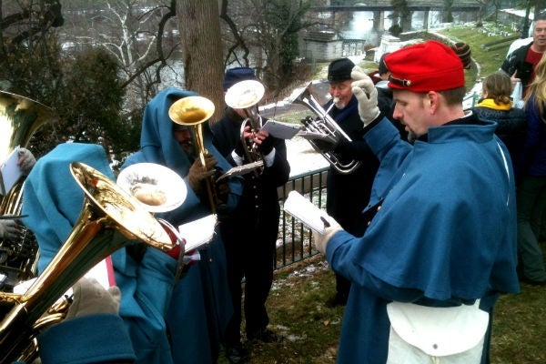 <p><p>The Philadelphia Brigade Band played Civil War era music, including the Battle Hymn of the Republic. (Karl Biemuller/for NewsWorks)</p></p>
